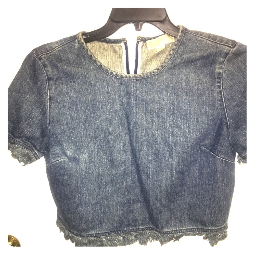Michael Kors Denim Crop Shirt
